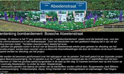 Herdenking bombardement Abeelenstraat 22 oktober 1944. © Arie van den Dungen