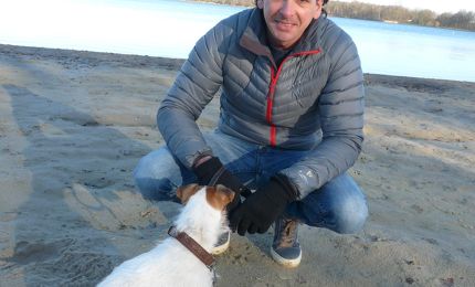 Serge Rossmeisl met hond Roli     ©Mieke Verberne 