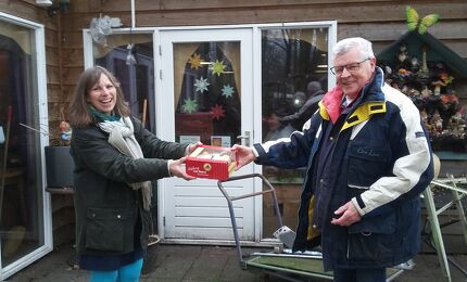 Bedankt, taart voor Henk 