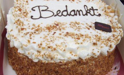 Taart als bedankje 